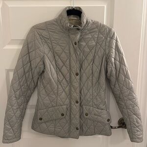 Barbour Quilted Jacket in Light Gray